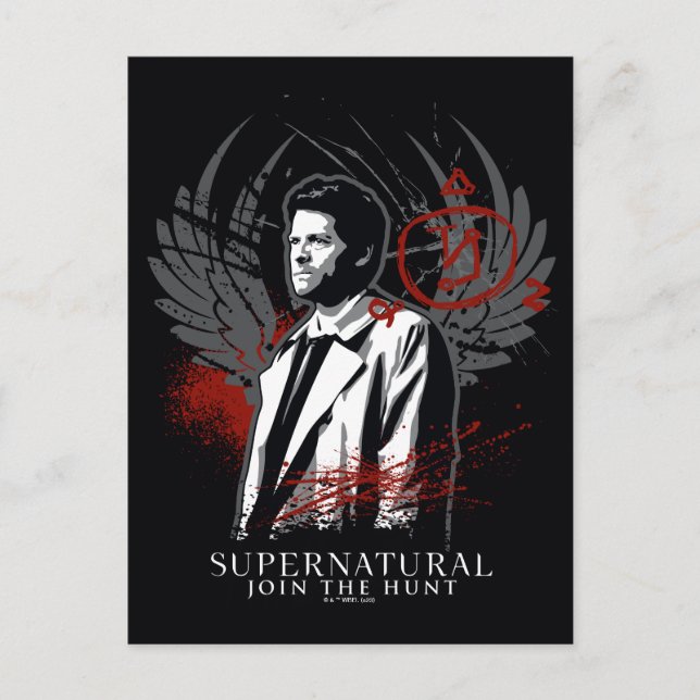 Postal Grafiti de Castiel Supernatural (Anverso)