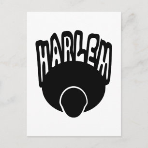Postal Grafiti de Harlem que crece de Big Afro con cara