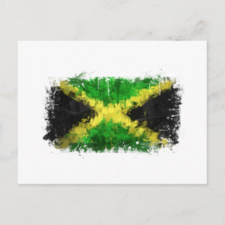 Postal Grafiti de la bandera de Jamaica