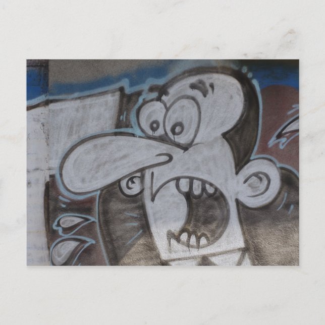Postal Grafiti de tipo que grita (Anverso)