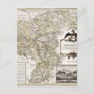 Postal Grafschaft Mark 1791 Friedrich - Mapa antiguo