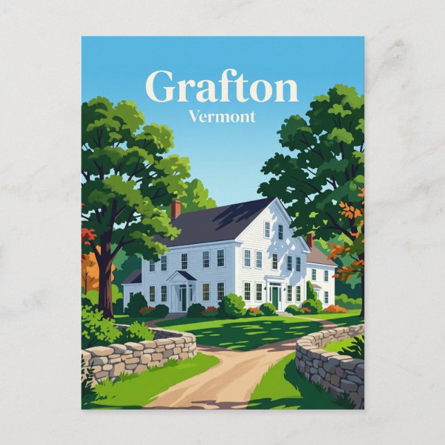 Postal Grafton, Vermont EE. UU. (Anverso)
