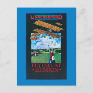 Postal Grahame-Blanco y Poster del avión sobre el aeródro