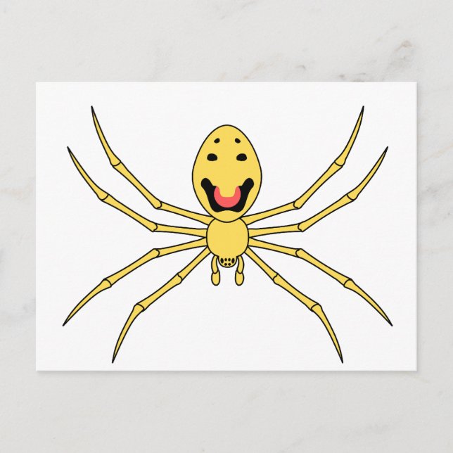 Postal Grallador Theridion AKA Araña de la cara feliz (Anverso)