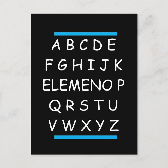 Postal Gramática sarcástica de ABC (Anverso)