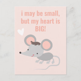 Postal ¡Gran Abrazo! Cumpleaños de niños con ratón gris a