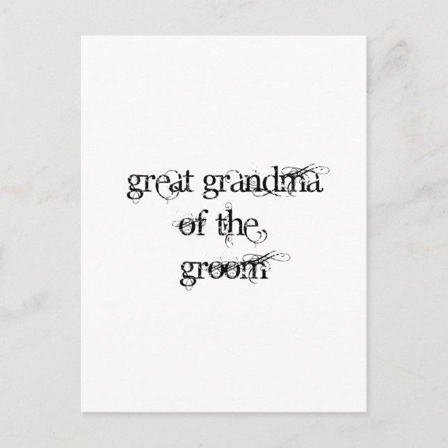 Postal Gran Abuela del Groom (Anverso)