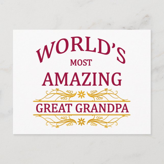 Postal Gran Abuelo asombroso (Anverso)