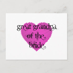 Postal Gran abuelo de la novia