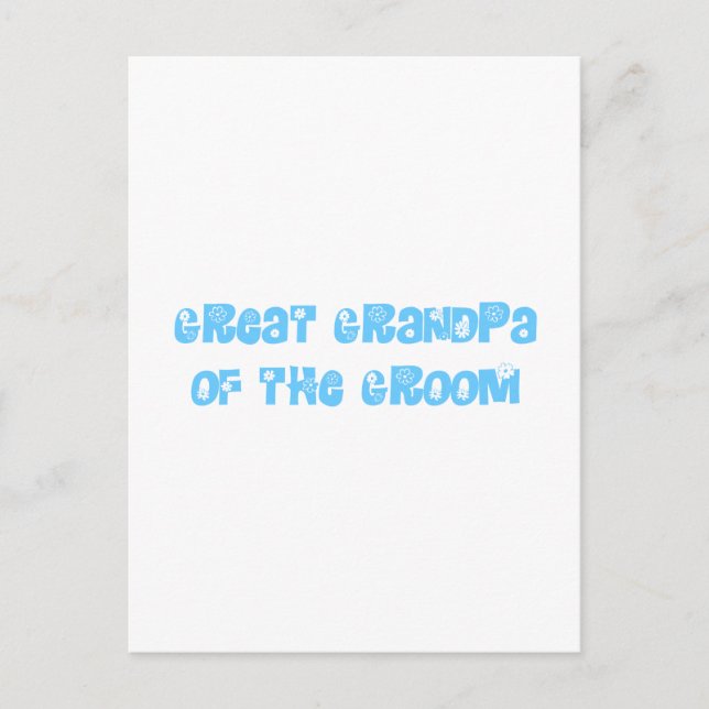 Postal Gran Abuelo del Groom (Anverso)