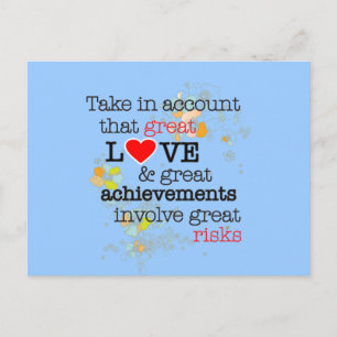 Postal Gran amor y grandes riesgos