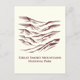 Postal Gran arte de la línea del parque nacional de las m