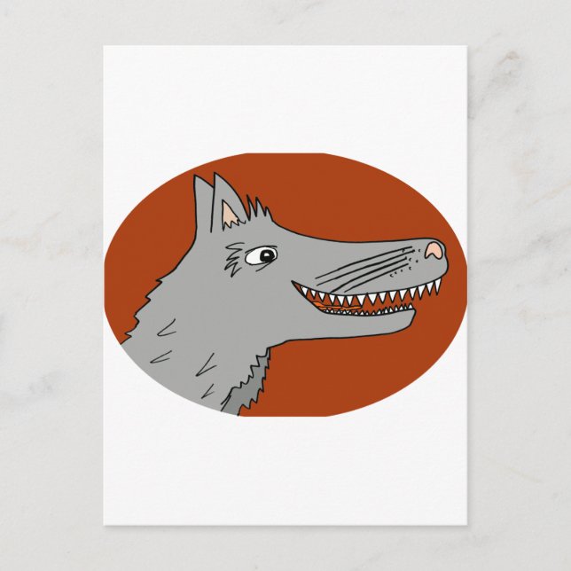 Postal GRAN BAD WOLF personalizado libro de historias cam (Anverso)