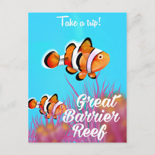 Postal Gran Barrera de arrecife Payaso personalizado post