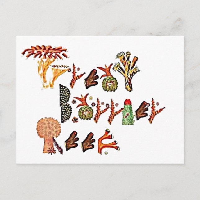 Postal Gran Barrera de Coral, (Anverso)