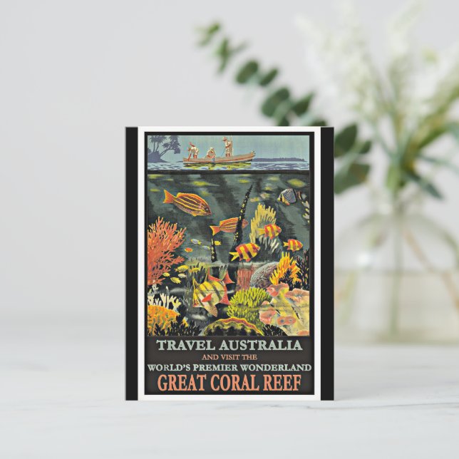 Postal Gran Barrera de Coral, Australia, (Anverso de pie)