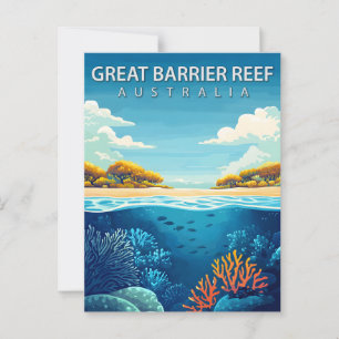 Postal Gran Barrera de Coral Australia Viajes