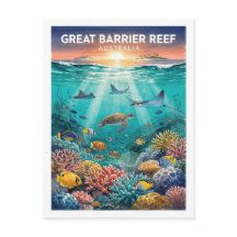 Gran Barrera de Coral Australia Vintage