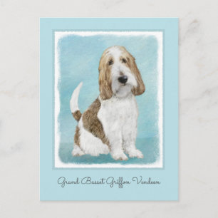 Postal Gran Basset Griffon Vendeen - Arte Perro Original