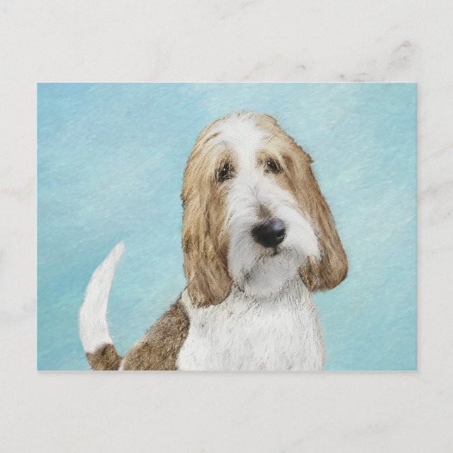 Postal Gran Basset Griffon Vendeen - Arte Perro Original (Anverso)