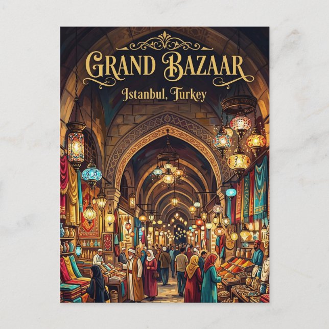 Postal Gran Bazar Turquía (Anverso)