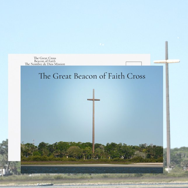 Postal Gran Beacon de Faith Cross St Augustine Florida (Subido por el creador)
