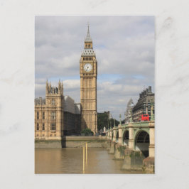 Postal Gran Ben y cámaras del Parlamento - Londres