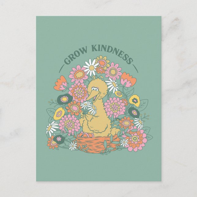 Postal Gran Bird | Grow Kindness Floral Graphic (Anverso)