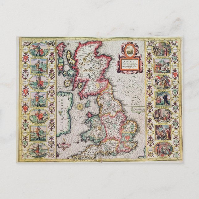 Postal Gran Bretaña tal como fue concebida en el tiempo (Anverso)