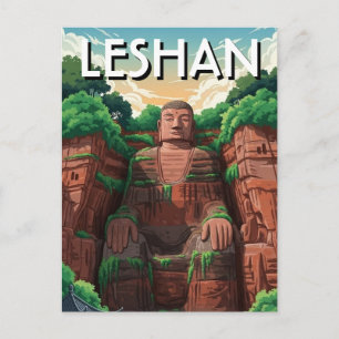 Postal Gran Buda de Leshan Viajes a China