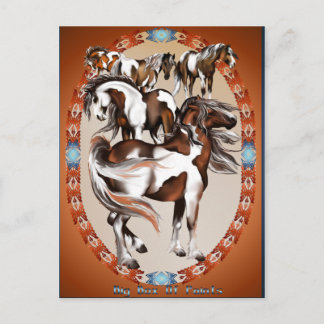 Postal Gran Caja De La Postcarta De Pintas