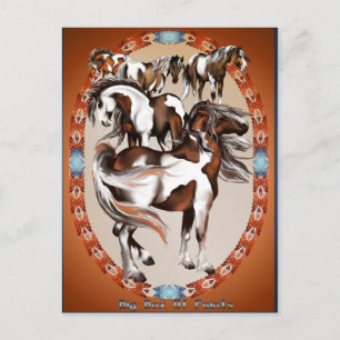 Postal Gran Caja De La Postcarta De Pintas