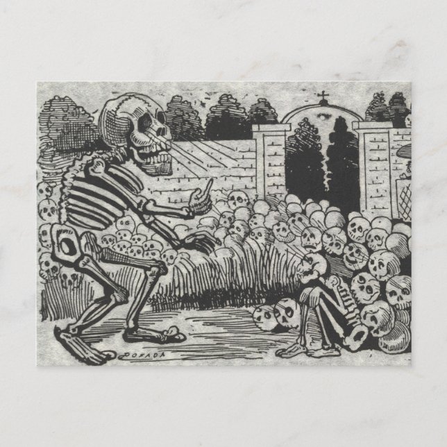 Postal Gran Calavera Electrica (Anverso)