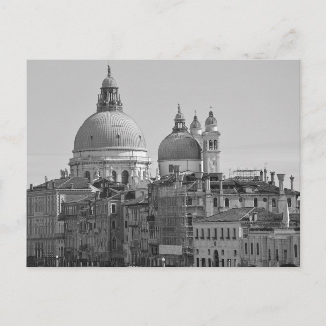 Postal Gran Canal Blanco Negro Venecia Italia Viajes (Anverso)