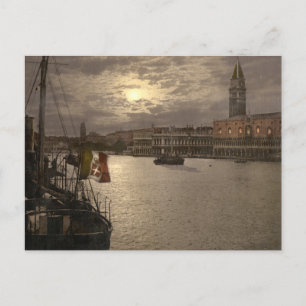 Postal Gran Canal de Moonlight I, Venecia, Italia