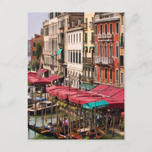 Postal Gran Canal de Venecia Italia con góndolas