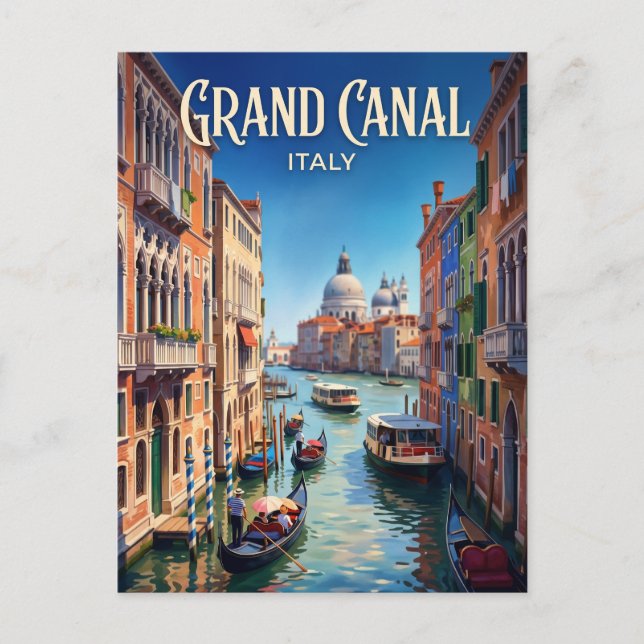 Postal Gran Canal Italia (Anverso)