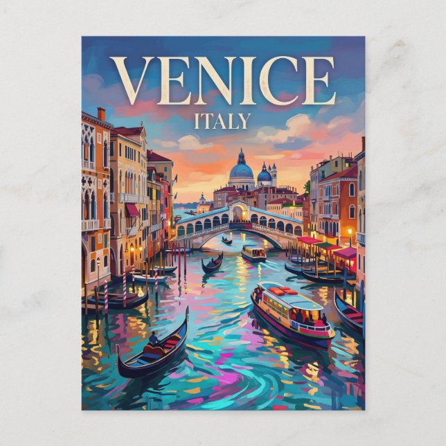 Postal Gran Canal Italia (Anverso)