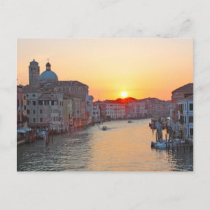 Postal Gran canal Venecia - amanecer