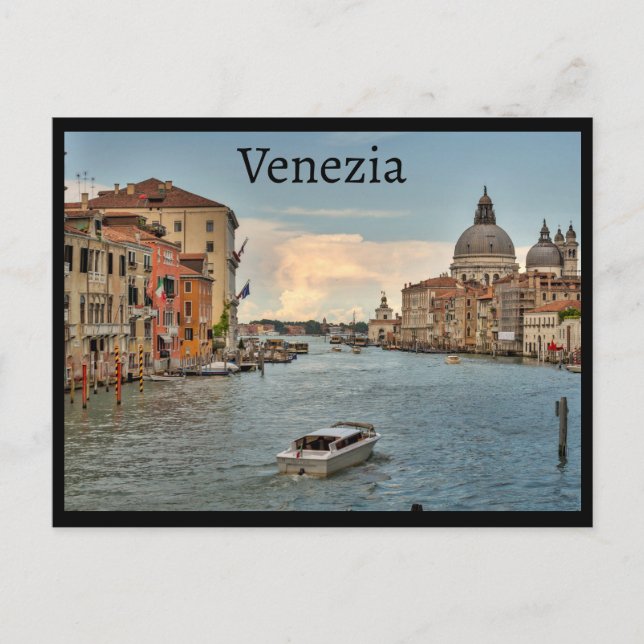 Postal Gran Canal, Venecia, Italia (Anverso)