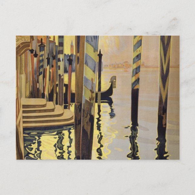 Postal Gran Canal Venecia Italia Viaje (Anverso)