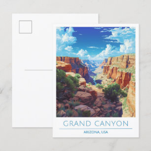 Postal Gran Cañón Arizona Estados Unidos Viajes de época