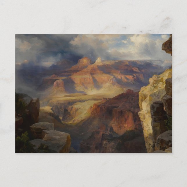 Postal Gran Cañón, Arizona, por Thomas Moran (Anverso)