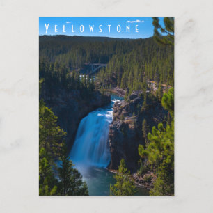 Postal Gran Cañón de las Cataratas Superiores de Yellowst