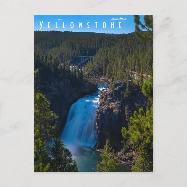 Postal Gran Cañón de las Cataratas Superiores de Yellowst (Anverso)