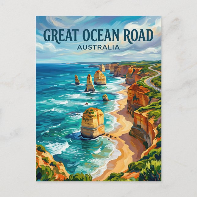 Postal Gran Carretera Oceánica Australia (Anverso)