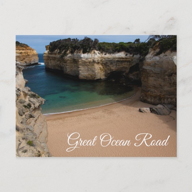 Postal Gran Carretera Oceánica Playa Loch Ard Gorge Austr (Anverso)