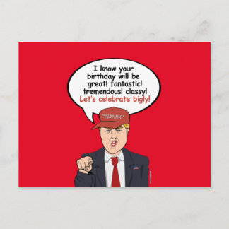 Postal Gran carta de cumpleaños de Trump - celebremos lo 