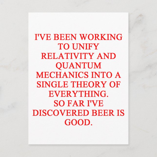 Postal gran chiste de física (Anverso)