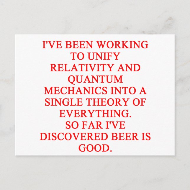 Postal gran chiste de física (Anverso)